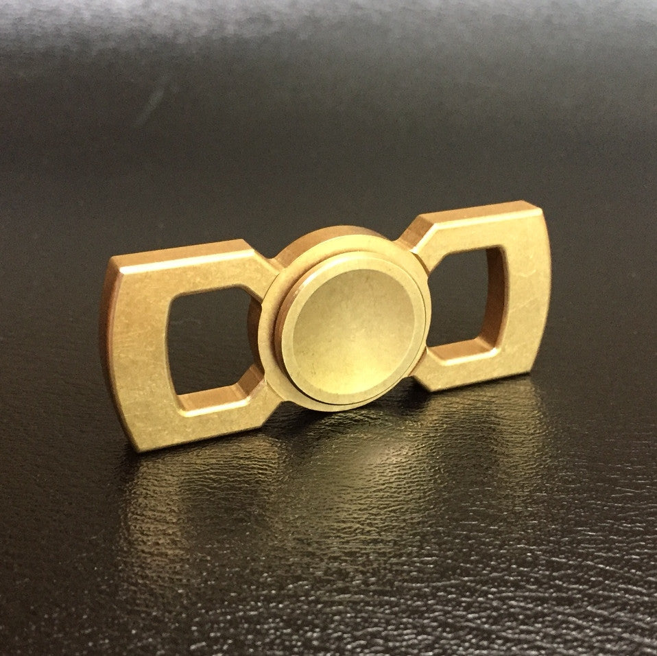 Brass color Aluminum Dual Fidget Hand Spinner Toy 